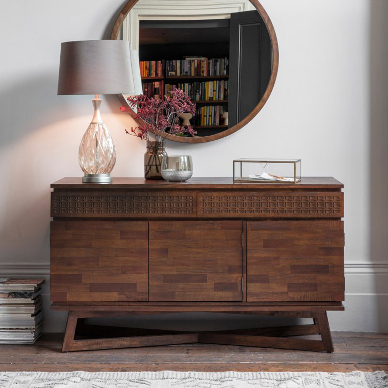 Bohemia sideboard with carved doors – Boho furniture Ireland